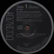 LP - Klaus Nomi - In Concert