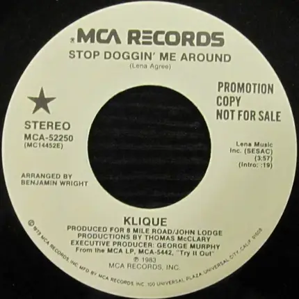 Klique - Stop Doggin' Me Around