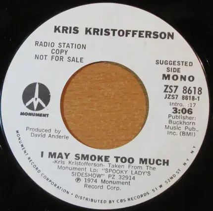 Kris Kristofferson - I May Smoke Too Much