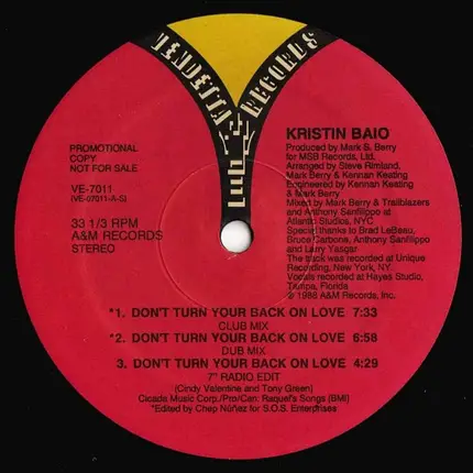 Kristin Baio - Don't Turn Your Back On Love