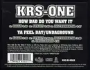 12inch Vinyl Single - KRS-One - How Bad Do You Want It