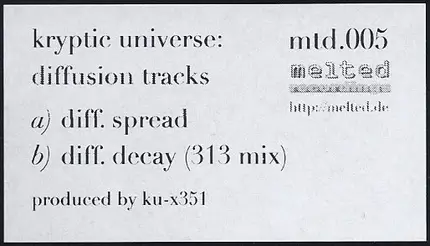 Kryptic Universe - Diffusion Tracks