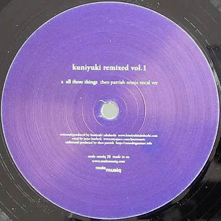 Kuniyuki Takahashi - Remixed Vol.1