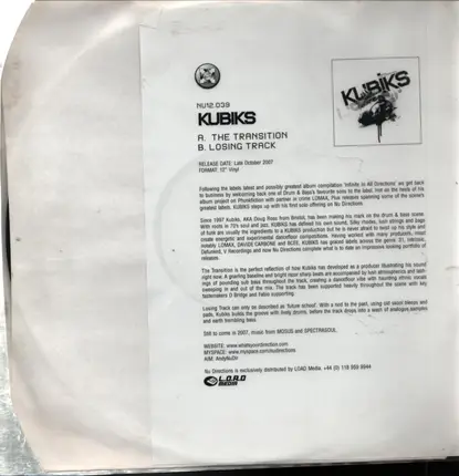 Kubiks - The Transition / Losing Track