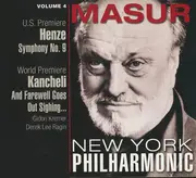 CD - Kurt Masur at the New York Philharmonic - Hans Werner Henze , Giya Kancheli - Henze: Symphony No. 9 · Kancheli: And Farewell Goes Out Sighing... - Digisleeve