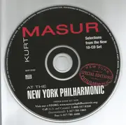 CD - Kurt Masur - At The New York Philharmonic: Selections from the new 10-CD set - Digifile