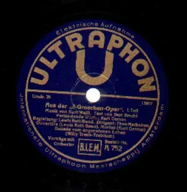 Kurt Gerron, Lotte Lenja/Lewis Ruth Band/Theo Mackeben - Aus der '3 Groschen-Oper'