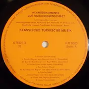 LP - Kurt Reinhard - Klassische Türkische Musik - Booklet