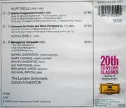 CD - Weill - Kleine Dreigroschenmusik / Mahagonny Songspiel / Violin Concerto