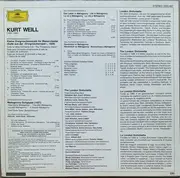 LP - Kurt Weill - Kleine Dreigroschenmusik / Mahagonny Songspiel
