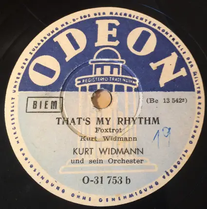 Kurt Widmann Und Sein Orchester - Star Dust / That's My Rhythm