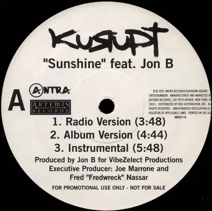 kurupt - sunshine / can't go wrong