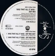 12inch Vinyl Single - Kym Mazelle - Was That All It Was