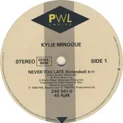 12inch Vinyl Single - Kylie Minogue - Never Too Late