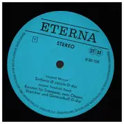 LP - L. Mozart / Fasch /Haydn - Sinfonia di Caccia D-dur / Trompetenkonzert .. - Blue labels with black font