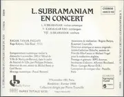 CD - L. Subramaniam - En Concert