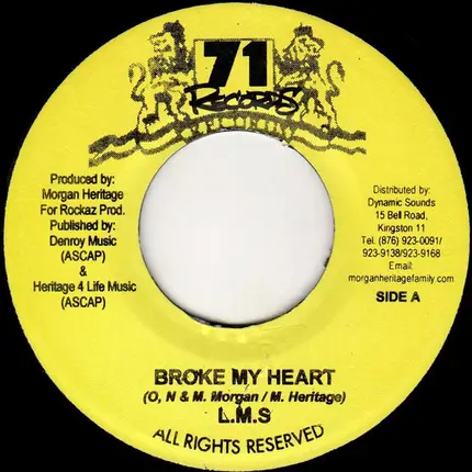 L.M.S - Broke My Heart / I Adore You