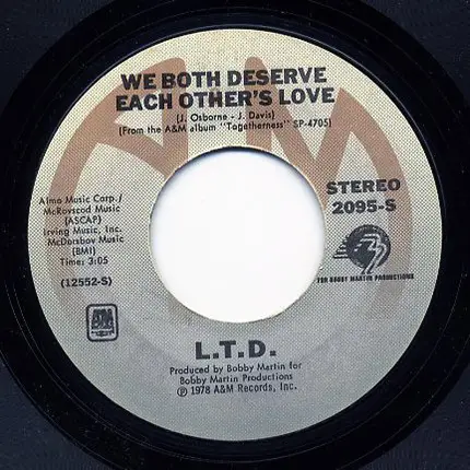 L.T.D. - We Both Deserve Each Others Love