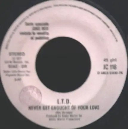 L.T.D. - Never Get Enought Of Your Love
