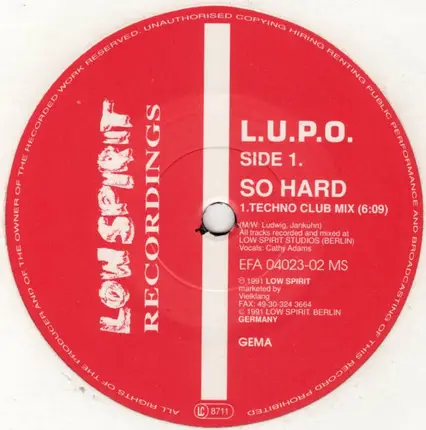 L.U.P.O. - So Hard