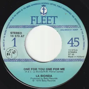 La Bionda - One For You One For Me