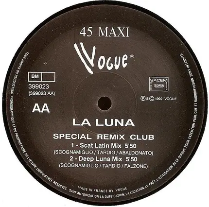 La Luna - Le Canto A La Luna (Remix Special D.Js)