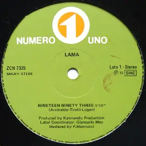 Lama - Nineteen Ninety Three / Love On The Rocks