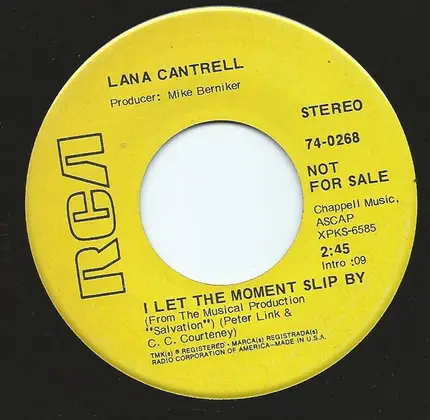 Lana Cantrell - Tomorrow Is The First Day Of The Rest Of My Life