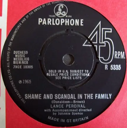 Lance Percival - There's Another One Behind / Shame And Scandal In The Family