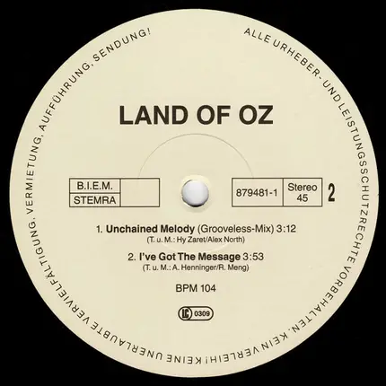 Land Of Oz - Unchained Melody
