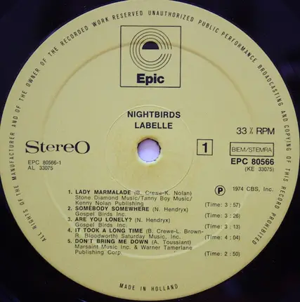 Labelle - Nightbirds