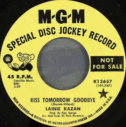 Lainie Kazan - Kiss Tomorrow Goodbye