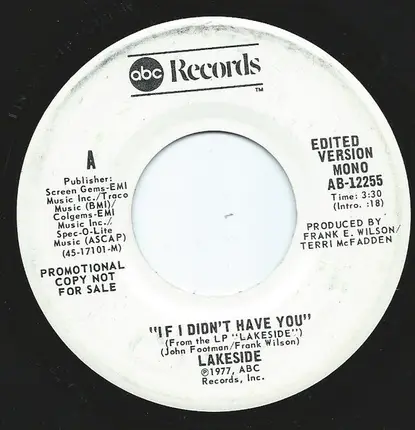 Lakeside - If I Didn't Have You