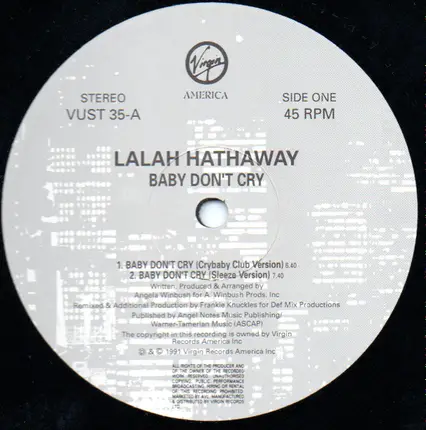 Lalah Hathaway - Baby Don't Cry / Heaven Knows