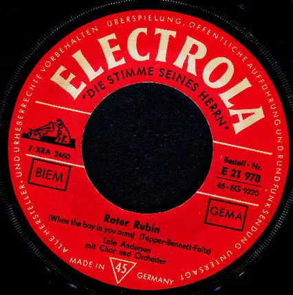 Lale Andersen - Roter Rubin
