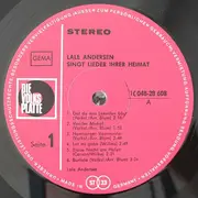 LP - Lale Andersen - Singt Lieder Ihrer Heimat