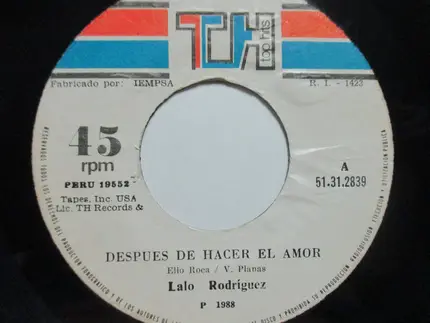 Lalo Rodriguez - Despues de Hacer El Amor / Ven Devorame Otra Vez
