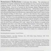 CD - Larksong - Renaissance Reflections