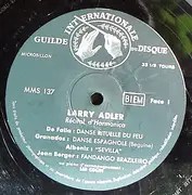 10'' - Larry Adler - Récital de Musique Espagnole Et Slovaque