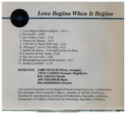 CD - Larry Dunlap Quintet - Love Begins When It Begins