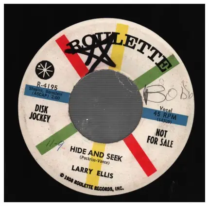 Larry Ellis - Really And Truly / Hide And Seek