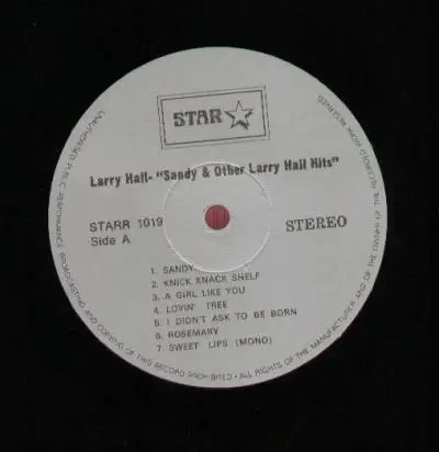 Larry Hall - ''Sandy'' And Other Larry Hall Hits