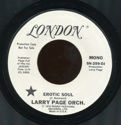 Larry Page Orchestra - Erotic Soul