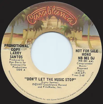 Larry Santos - Don't Let the Music Stop