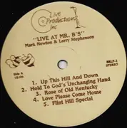 Double LP - Larry Stephenson / Mark Newton - Live At Mr. B's