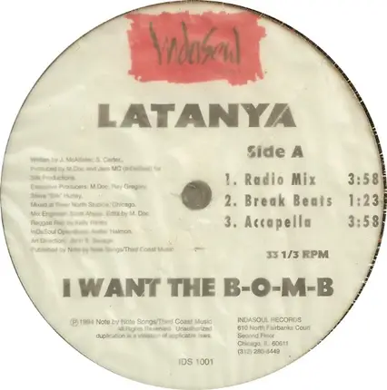 LaTanya - I Want The B-O-M-B