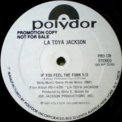 La Toya Jackson - If You Feel The Funk