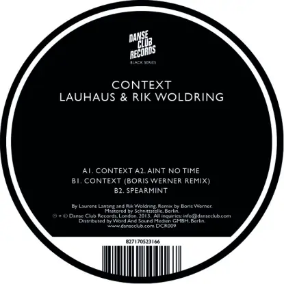 Lauhaus & Rik Woldring - Context, Boris Werner Remix