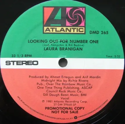 Laura Branigan - Looking Out For Number One