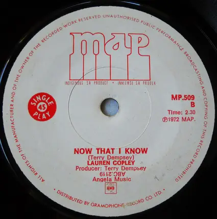 Lauren Copley - It's Too Late Now / Now That I Know